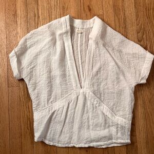 Silence + Noise White Linen Women's Top